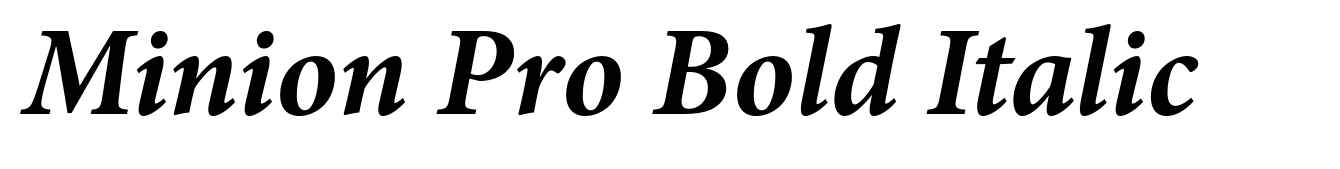 Minion Pro Bold Italic